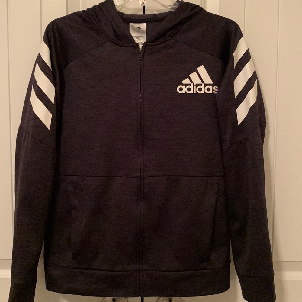 Adidas Youth Zip-up Hoodie - Lg (14/16)